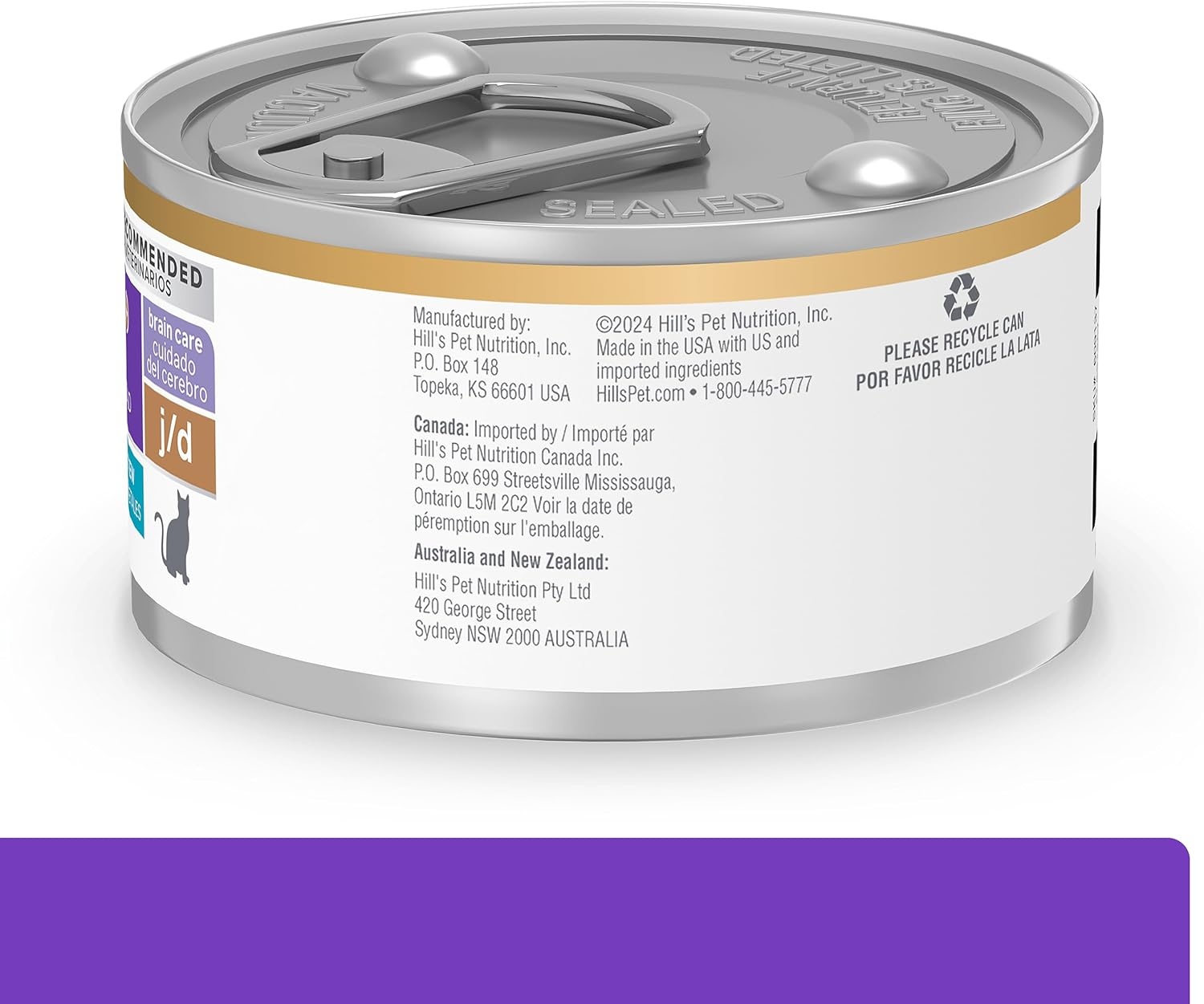 image:imageHills Prescription Diet Brain Care jd Joint Care Wet Cat Food Vegetable amp Tuna Stew 29 oz Cans 24Pack