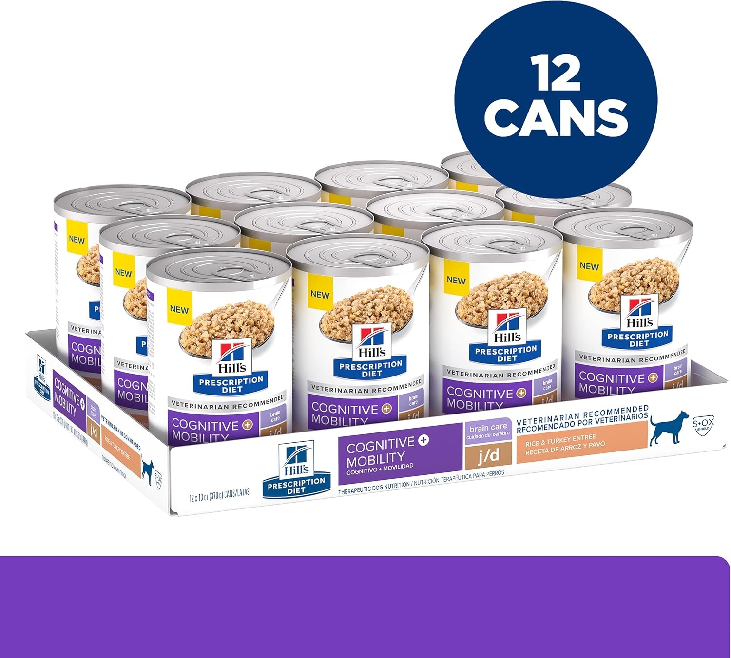 image:imageHills Prescription Diet Brain Care jd Joint Care Wet Dog Food Rice amp Turkey 13 oz Cans 12Pack