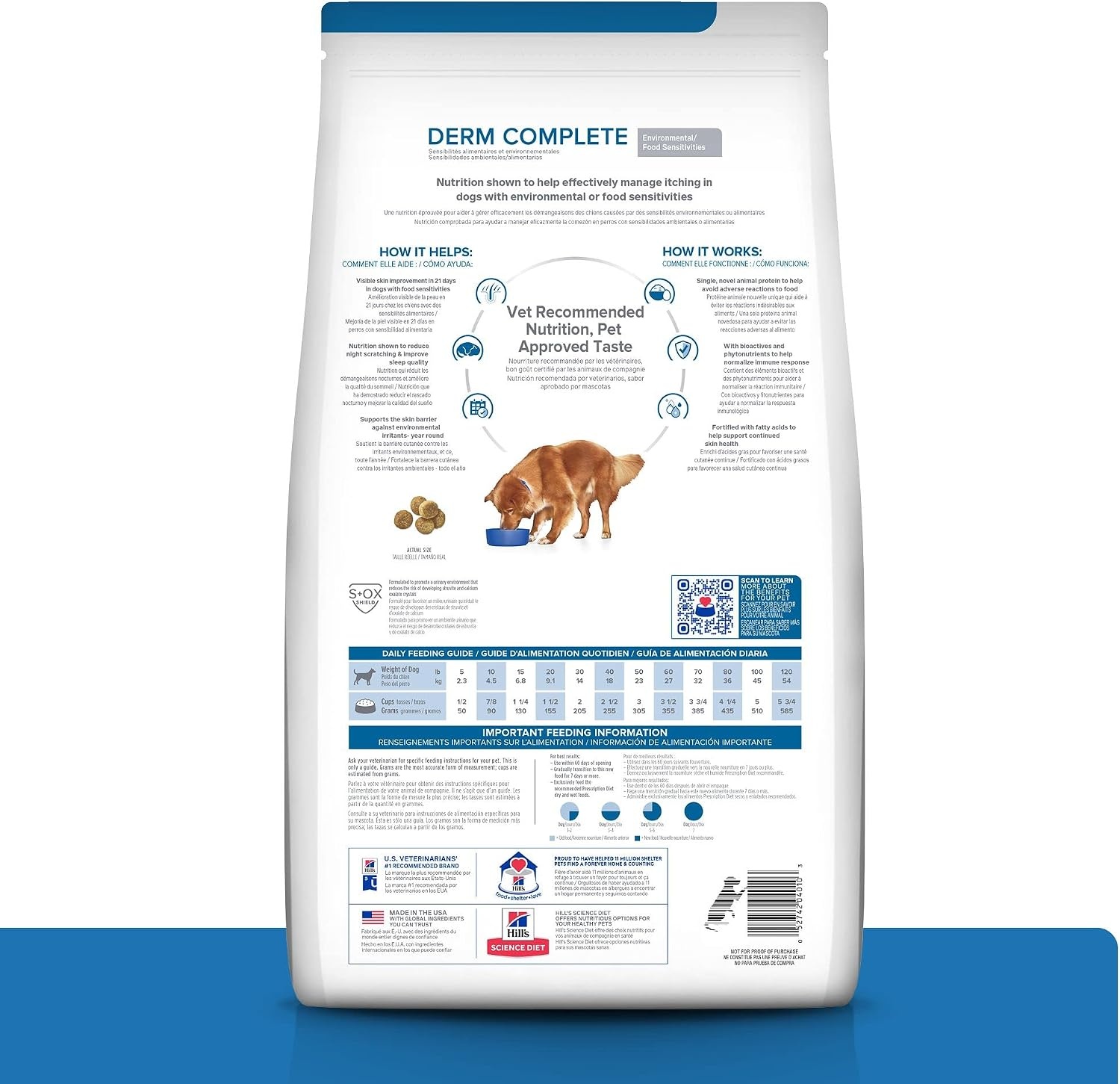 image:imageHills Prescription Diet Derm Complete EnvironmentalFood Sensitivities Dry Dog Food Rice amp Egg 65 lb Bag24 Pound Pack of 1