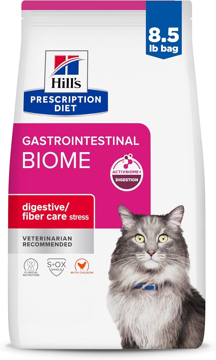 image:imageHills Prescription Diet Gastrointestinal Biome Stress DigestiveFiber Care Dry Cat Food Chicken 4 lb BagChicken