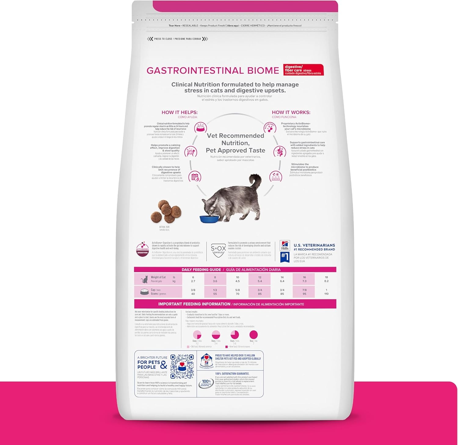 image:imageHills Prescription Diet Gastrointestinal Biome Stress DigestiveFiber Care Dry Cat Food Chicken 4 lb BagChicken