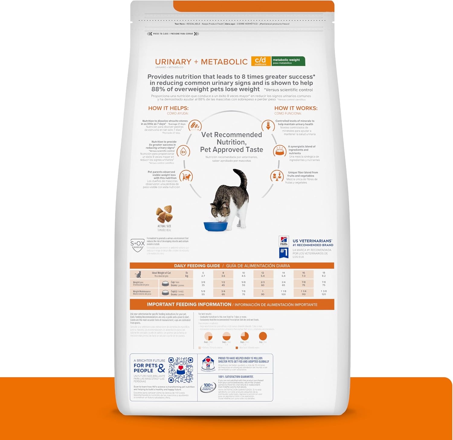 image:imageHills Prescription Diet cd Multicare Metabolic Weight Dry Cat Food Chicken 12 lb BagChicken