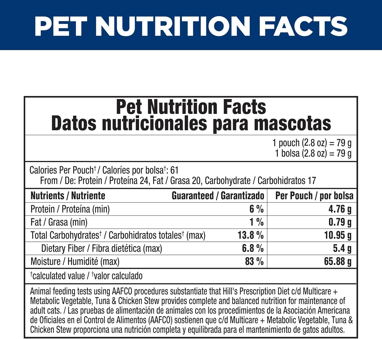 image:imageHills Prescription Diet cd Multicare Metabolic Wet Cat Food Vegetable Tuna amp Chicken Stew 28 oz Pouches 24Pack