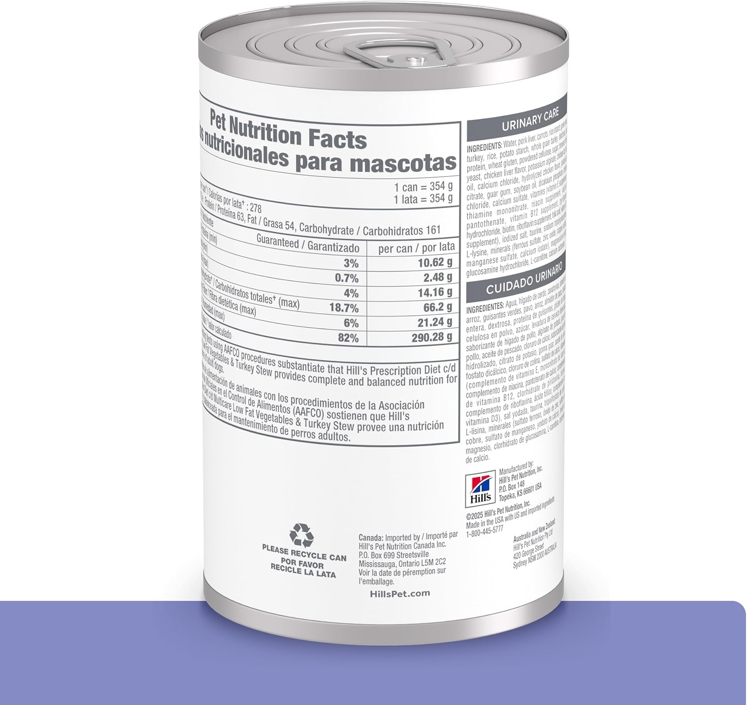 image:imageHills Prescription Diet cd Multicare Low Fat Urinary Care Wet Dog Food Vegetables amp Turkey Stew 125 oz Cans 12Pack