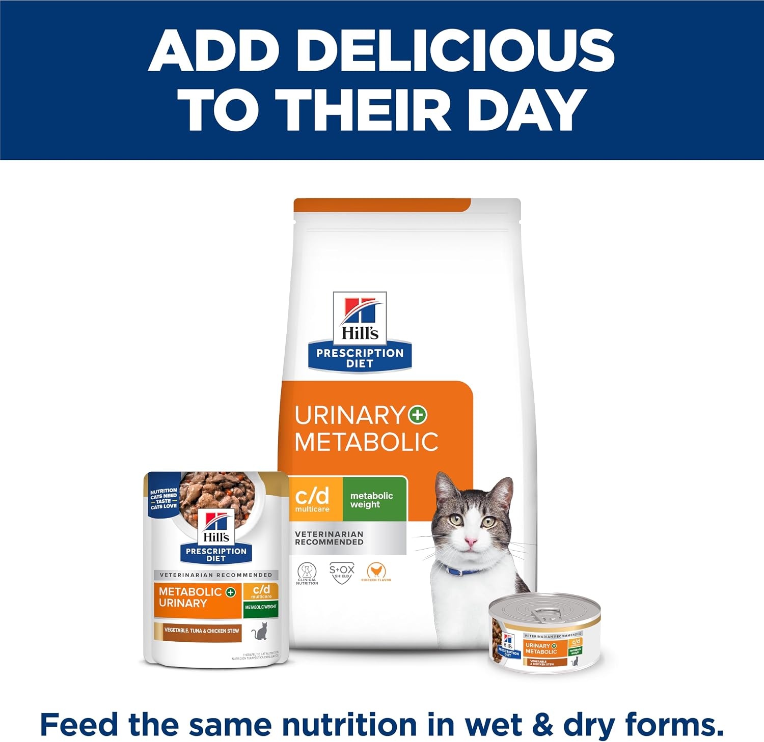 image:imageHills Prescription Diet cd Multicare Stress Metabolic Weight Dry Cat Food Chicken 635 lb Bag