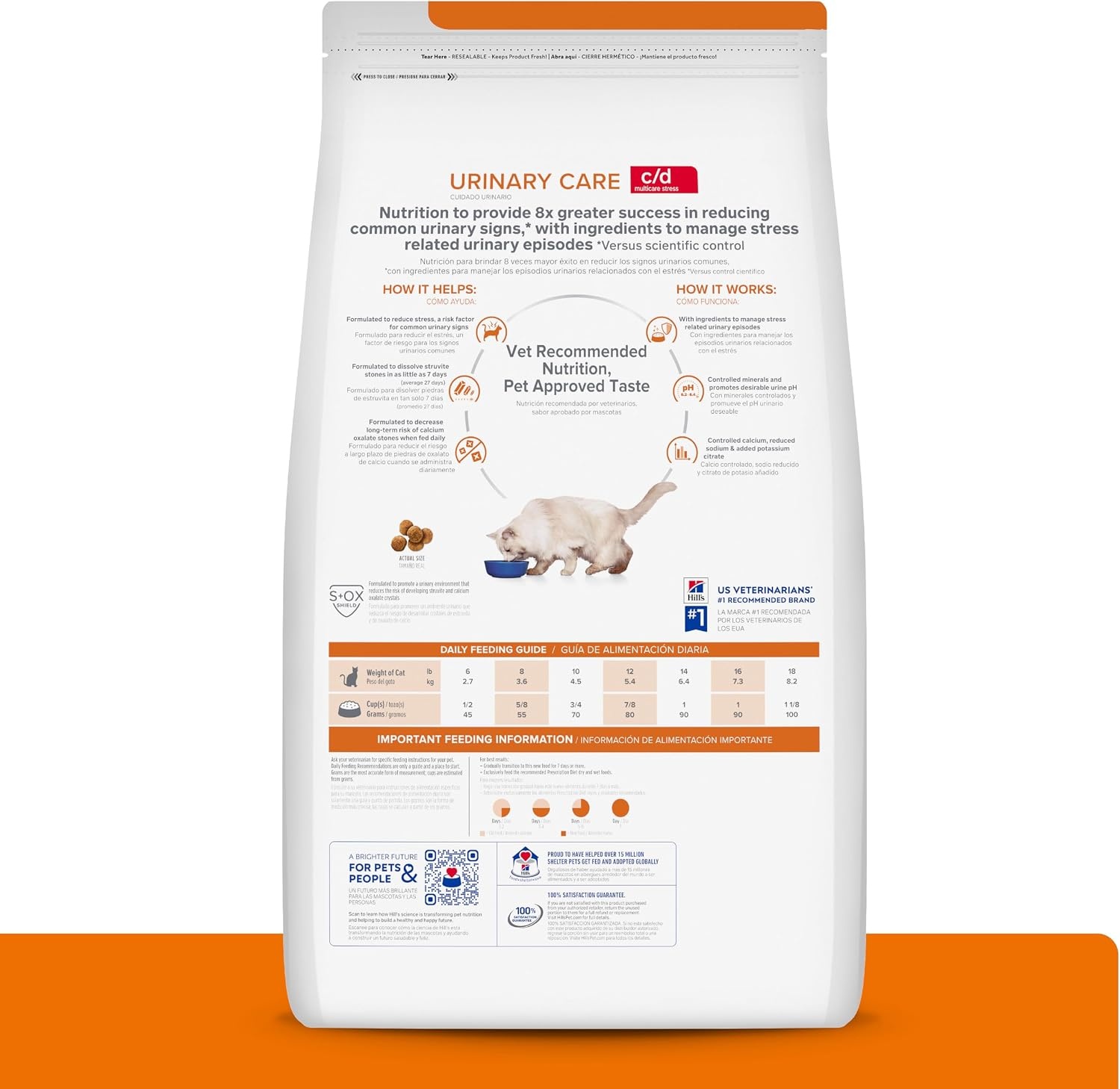 image:imageHills Prescription Diet cd Multicare Stress Urinary Care Dry Cat Food Ocean Fish 85 lb BagChicken