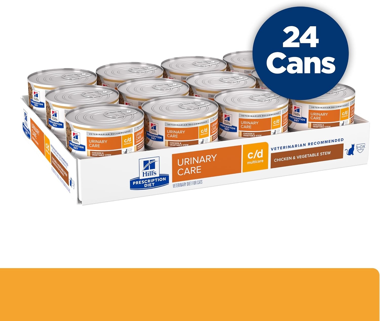 image:imageHills Prescription Diet cd Multicare Urinary Care Wet Cat Food Chicken amp Vegetable Stew 29 oz Cans 24PackChicken Vegetable Stew