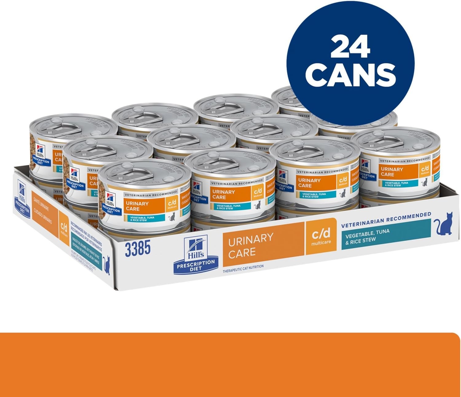 image:imageHills Prescription Diet cd Multicare Urinary Care Wet Cat Food Chicken amp Vegetable Stew 29 oz Cans 24PackTuna Vegetable Stew