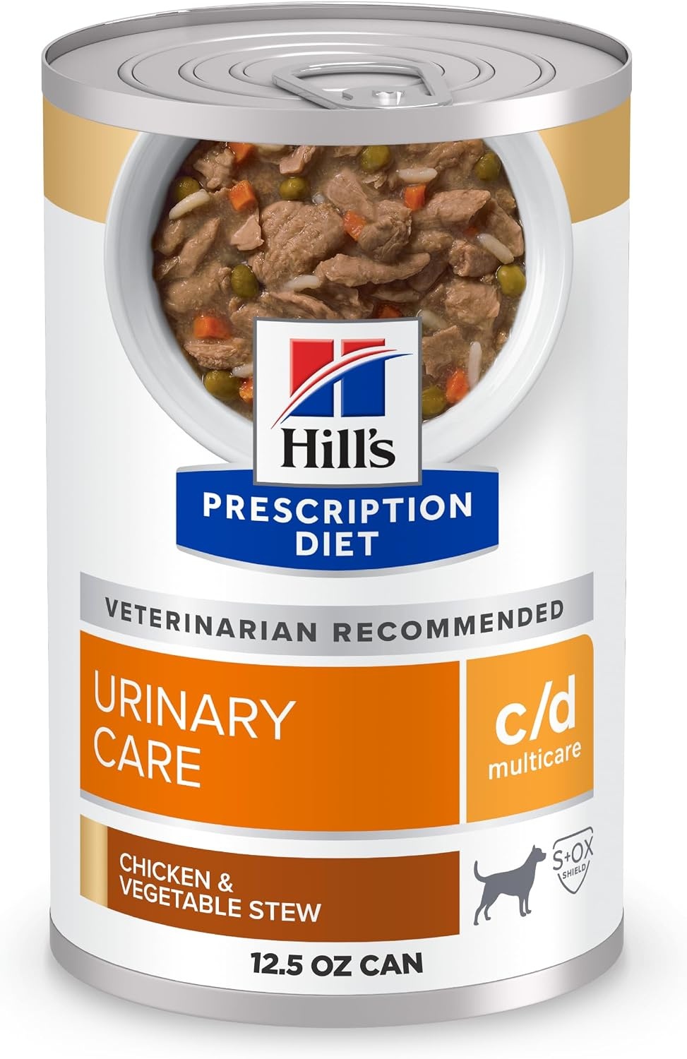 image:imageHills Prescription Diet cd Multicare Urinary Care Wet Dog Food Chicken amp Vegetable Stew 125 oz Cans 12PackChicken Vegetable Stew