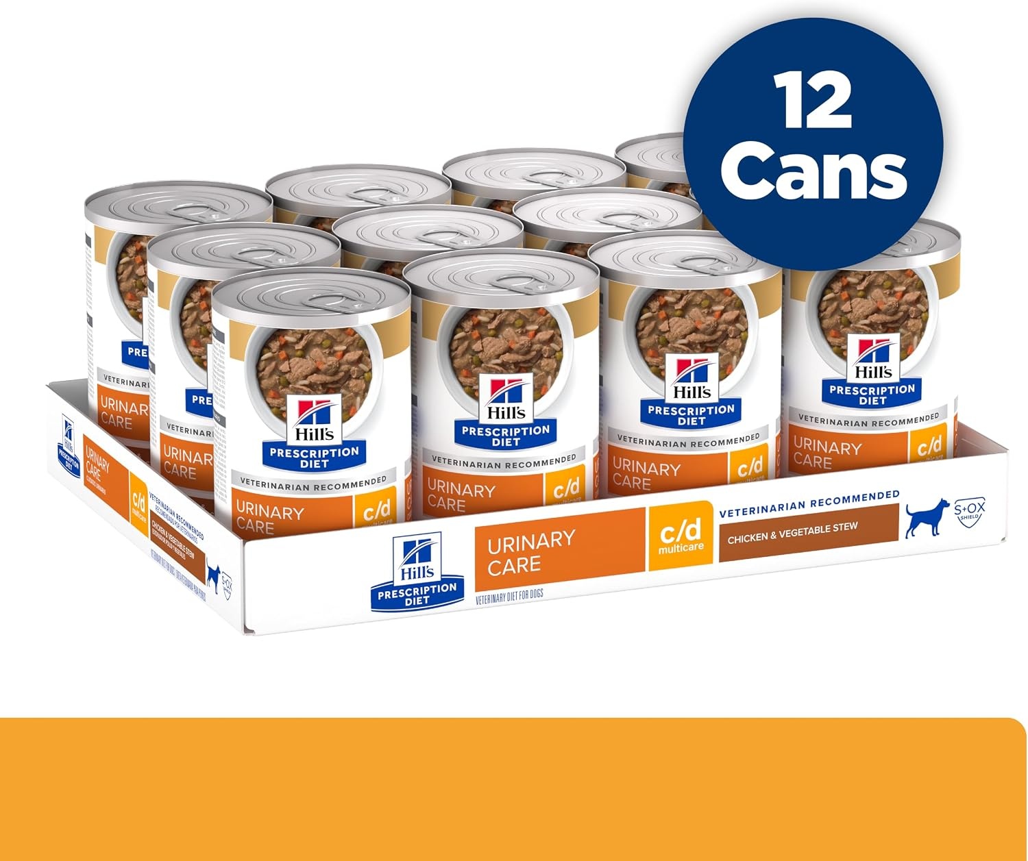 image:imageHills Prescription Diet cd Multicare Urinary Care Wet Dog Food Chicken amp Vegetable Stew 125 oz Cans 12PackChicken Vegetable Stew