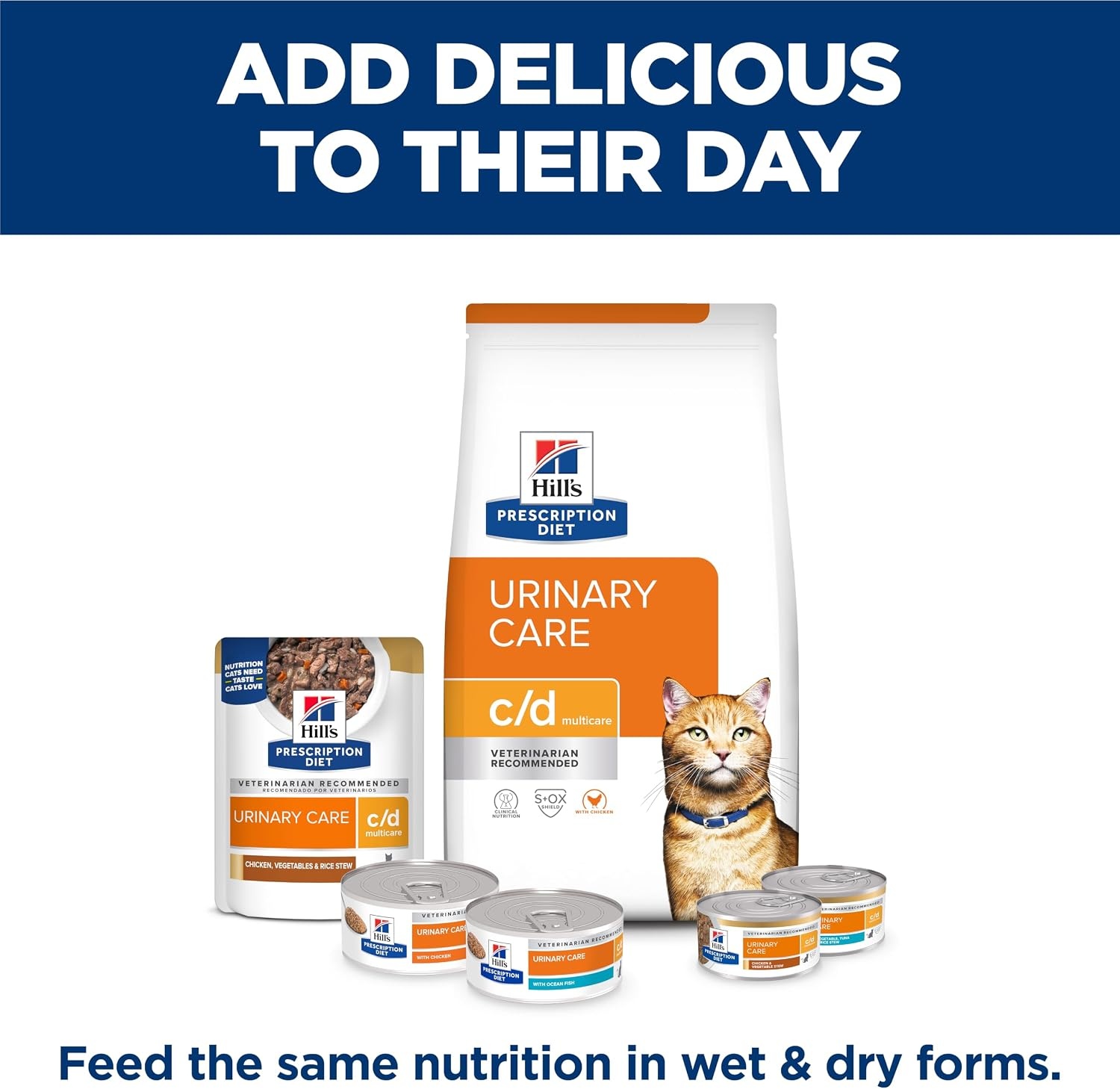 image:imageHills Prescription Diet cd Multicare Wet Cat Food Carrots Tuna amp Rice Stew 28 oz Pouches 24PackChicken Vegetable Rice Stew