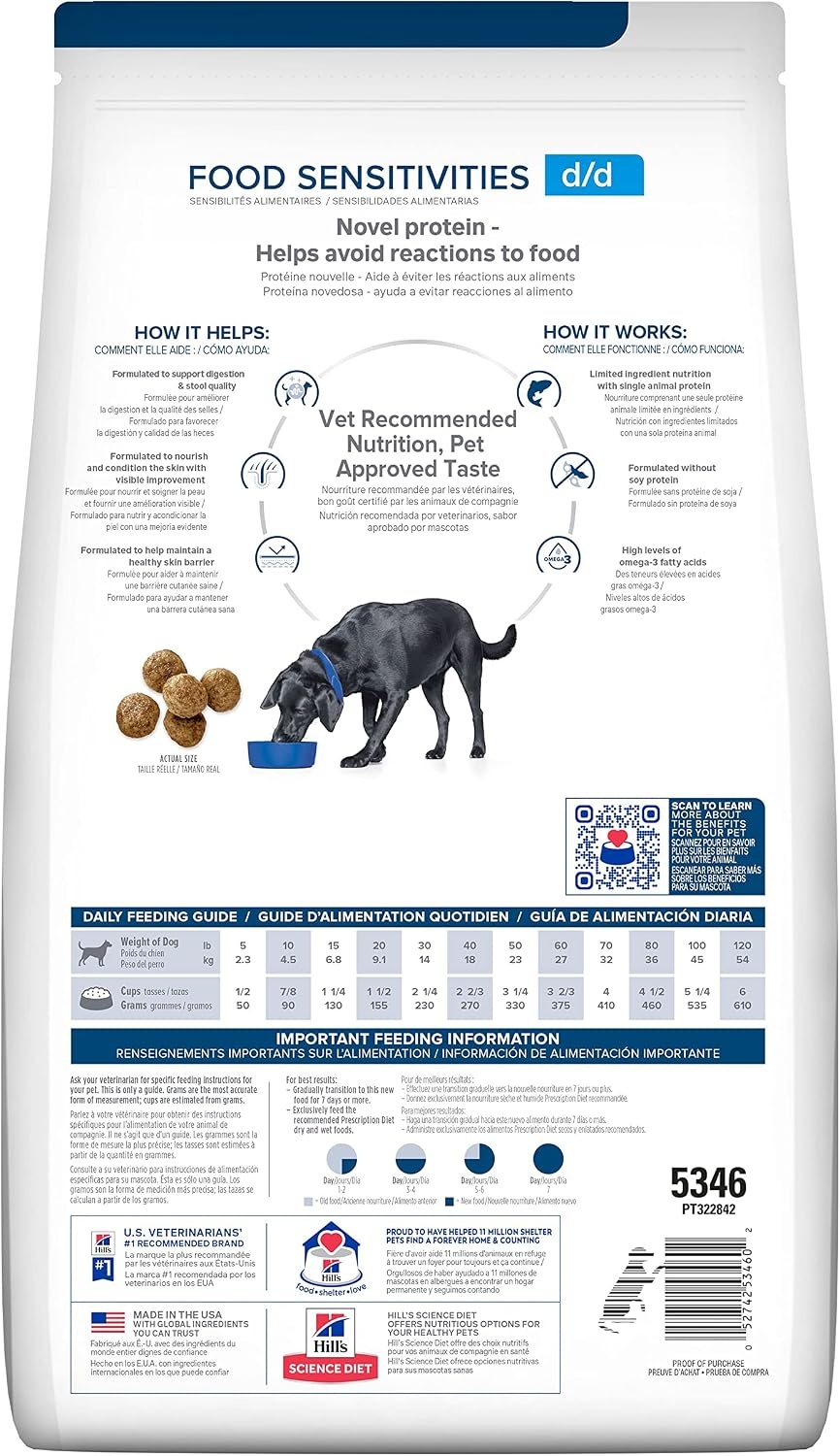 image:imageHills Prescription Diet dd Food Sensitivities Dry Dog Food Potato amp Venison 8 lb BagPotato Salmon