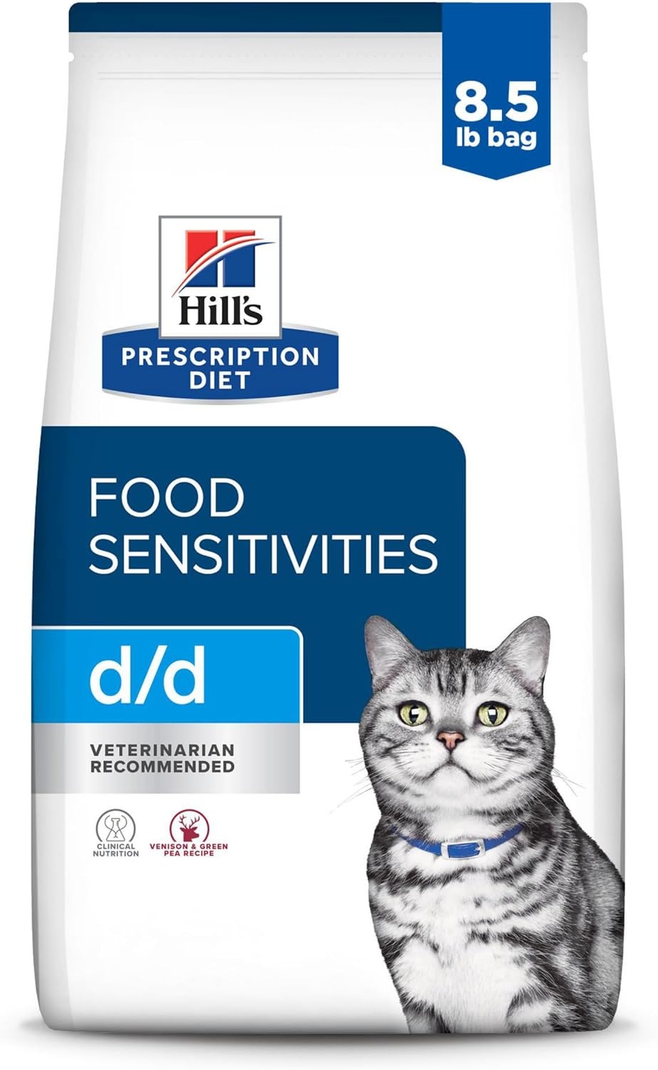image:imageHills Prescription Diet dd Food Sensitivities Venison amp Green Pea Formula Dry Cat Food Veterinary Diet 85 lb BagVenison Green Pea