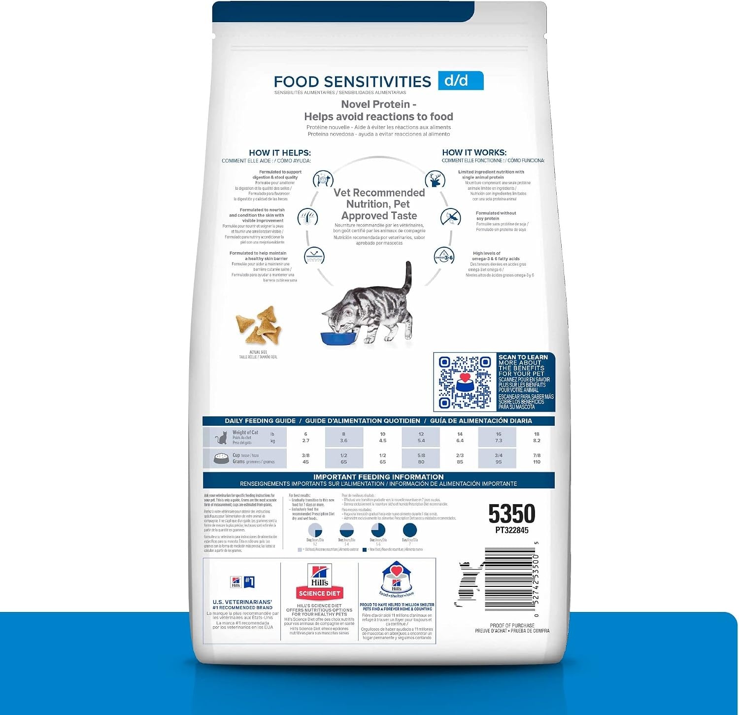 image:imageHills Prescription Diet dd Food Sensitivities Venison amp Green Pea Formula Dry Cat Food Veterinary Diet 85 lb BagVenison Green Pea