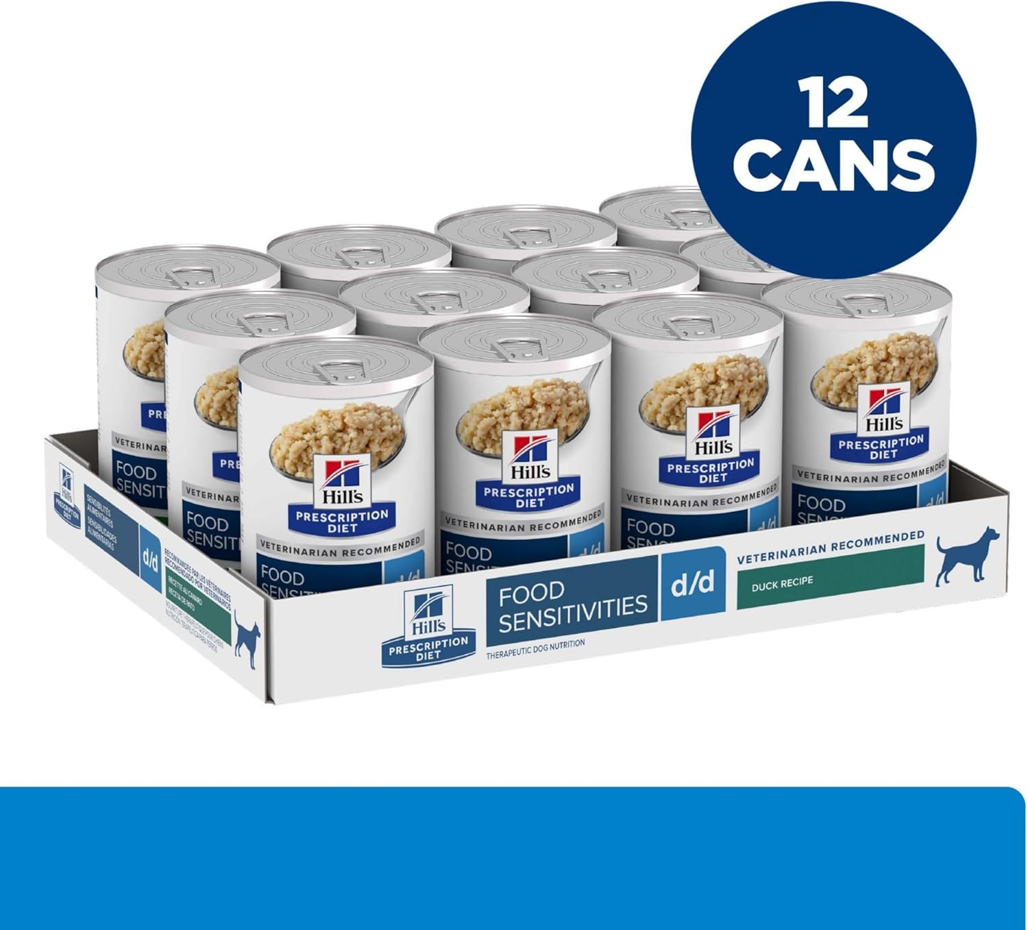 image:imageHills Prescription Diet dd Food Sensitivities Wet Dog Food Duck 13 oz Cans 12PackDuck