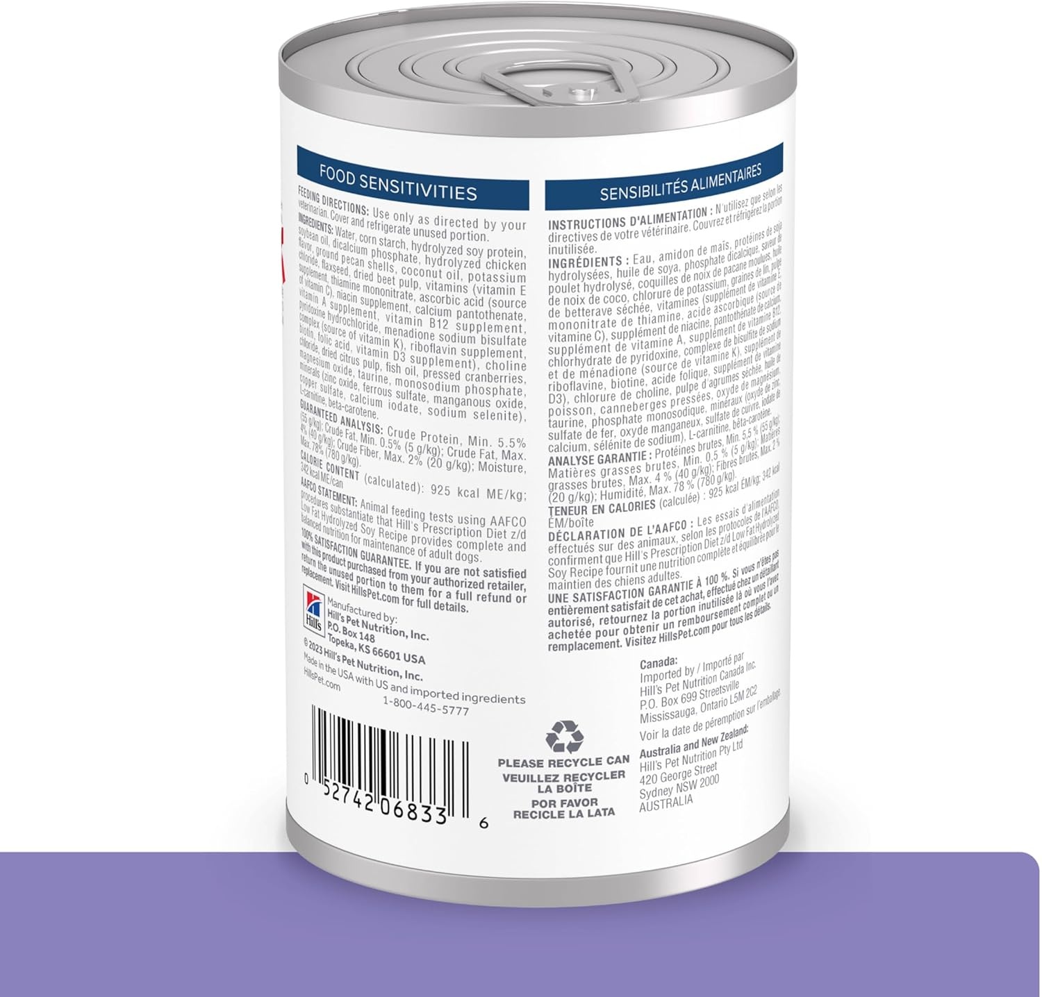 image:imageHills Prescription Diet dd Food Sensitivities Wet Dog Food Duck 13 oz Cans 12PackHydrolyzed Soy