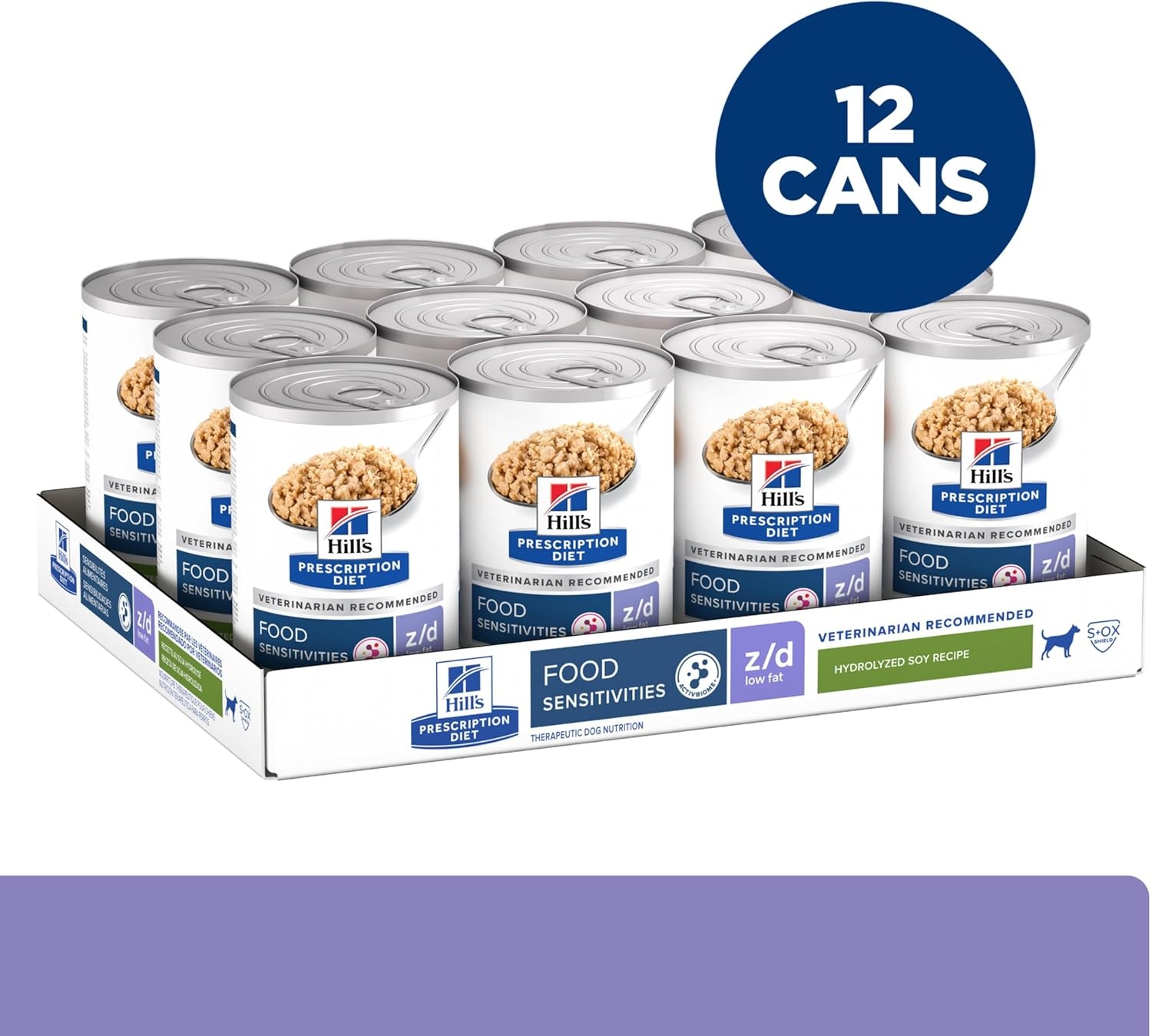 image:imageHills Prescription Diet dd Food Sensitivities Wet Dog Food Duck 13 oz Cans 12PackHydrolyzed Soy