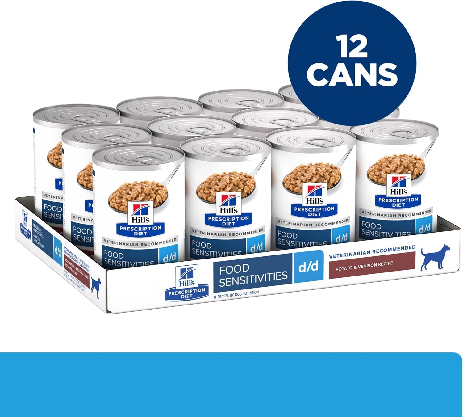image:imageHills Prescription Diet dd Food Sensitivities Wet Dog Food Duck 13 oz Cans 12PackPotato Venison