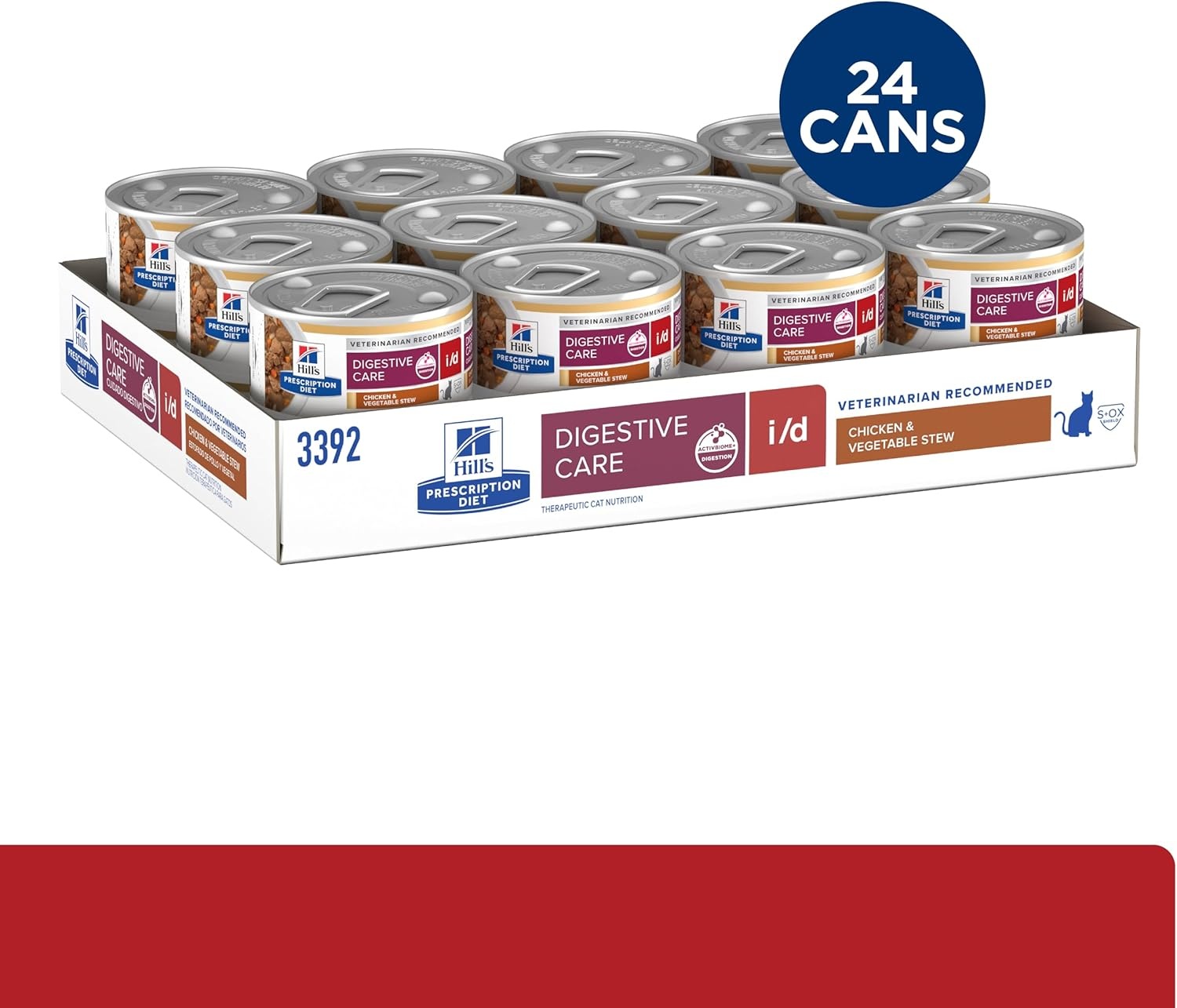 image:imageHills Prescription Diet id Digestive Care Wet Cat Food Chicken 55 oz Cans 24PackChicken Vegetable Stew