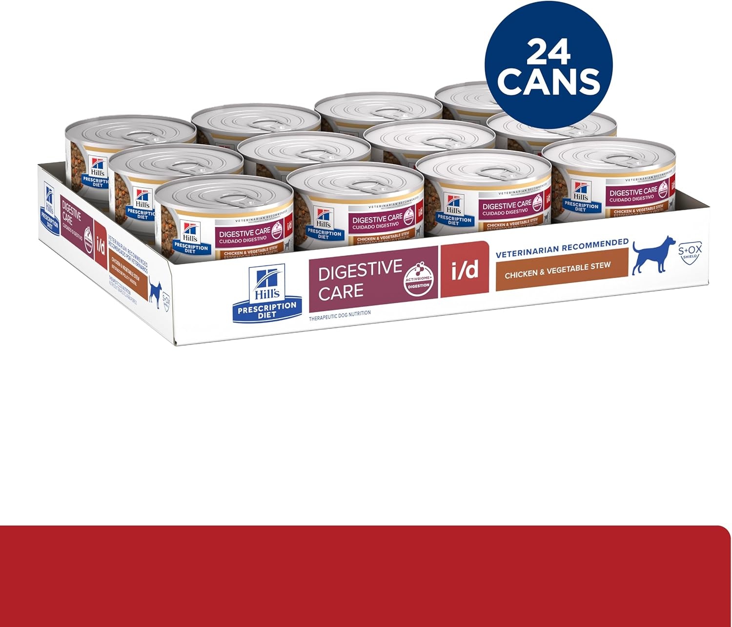 image:imageHills Prescription Diet id Digestive Care Wet Dog Food Chicken amp Vegetable Stew 125 oz Cans 12PackChicken Vegetable Stew