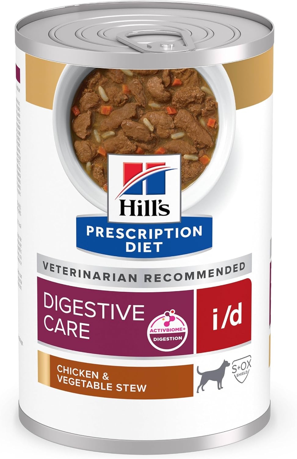 image:imageHills Prescription Diet id Digestive Care Wet Dog Food Chicken amp Vegetable Stew 125 oz Cans 12PackChicken Vegetable Stew
