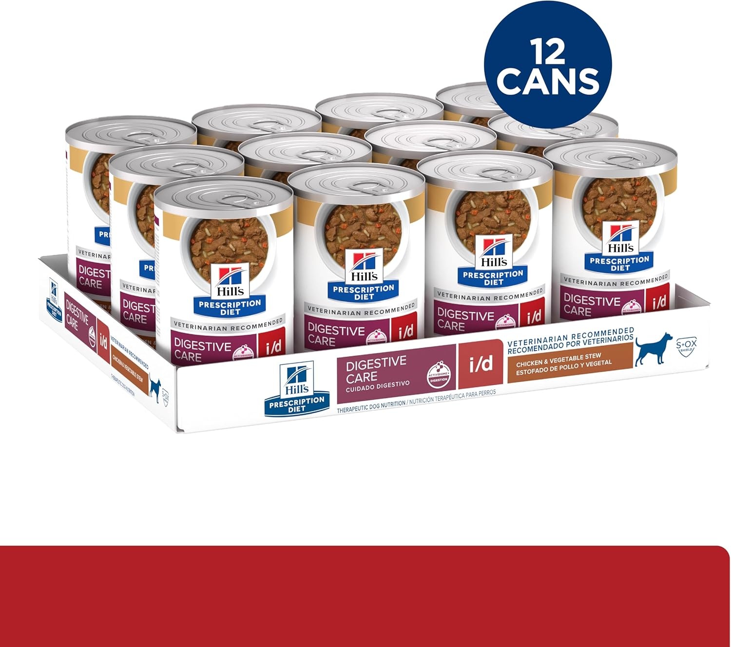 image:imageHills Prescription Diet id Digestive Care Wet Dog Food Chicken amp Vegetable Stew 125 oz Cans 12PackChicken Vegetable Stew