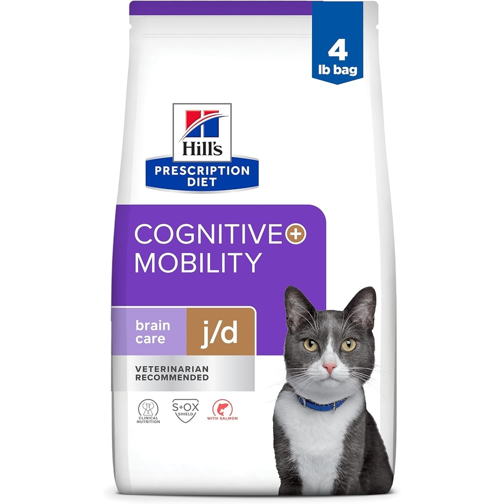 image:imageHills Prescription Diet Brain Care  jd Joint Care Dry Cat Food Salmon 4 lb Bag