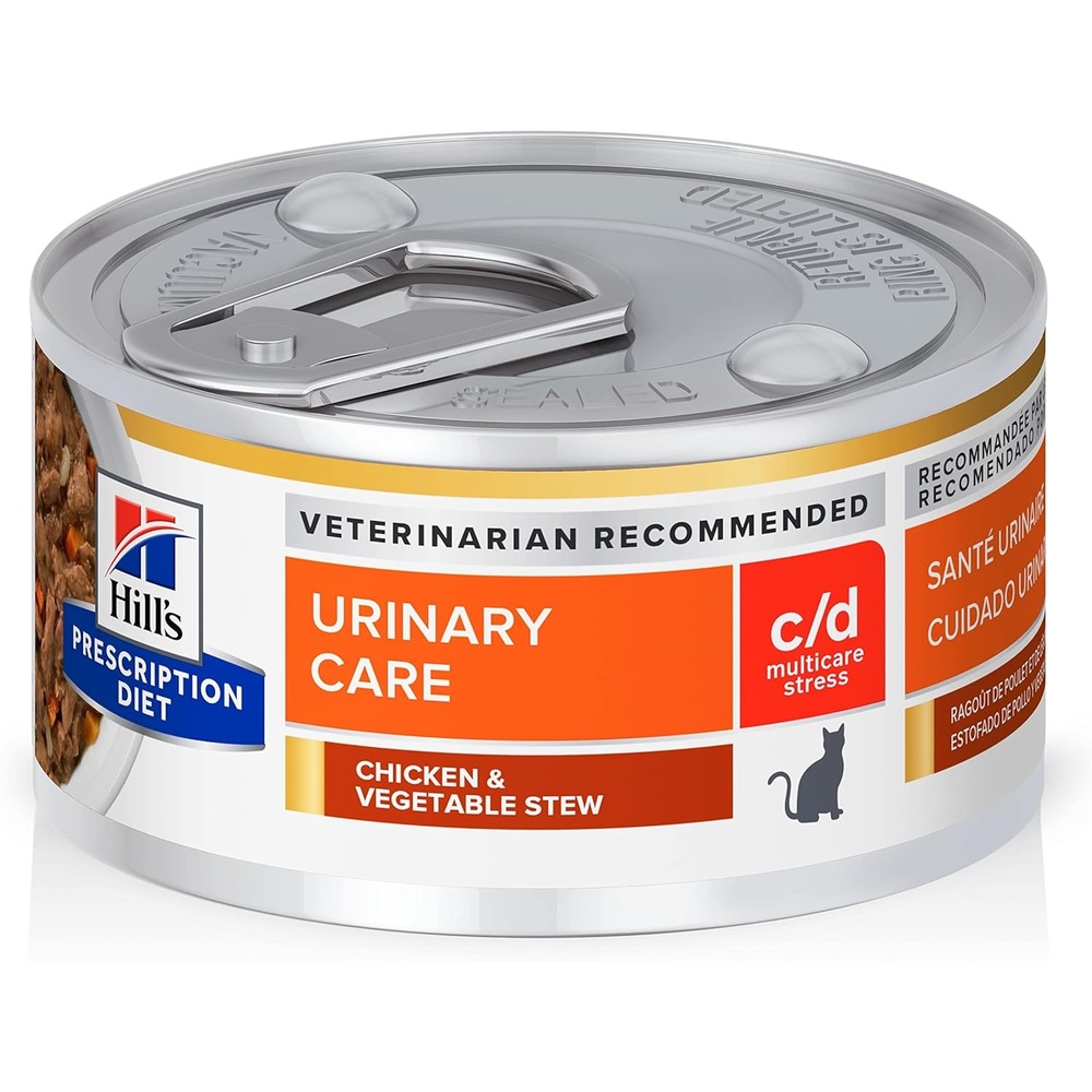 image:imageHills Prescription Diet cd Multicare Stress Urinary Care Wet Cat Food Chicken amp Vegetable Stew 29 oz Cans 24Pack