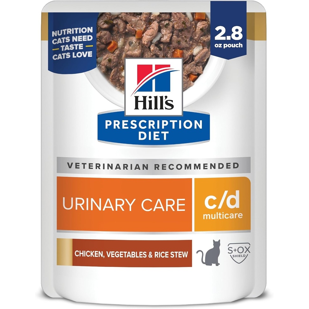 image:imageHills Prescription Diet cd Multicare Wet Cat Food Carrots Tuna amp Rice Stew 28 oz Pouches 24PackChicken Vegetable Rice Stew