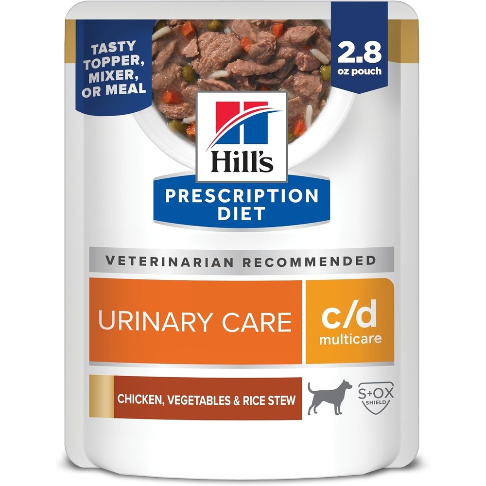 image:imageHills Prescription Diet cd Multicare Wet Dog Food Chicken Vegetables amp Rice Stew 28 oz Pouches 24Pack