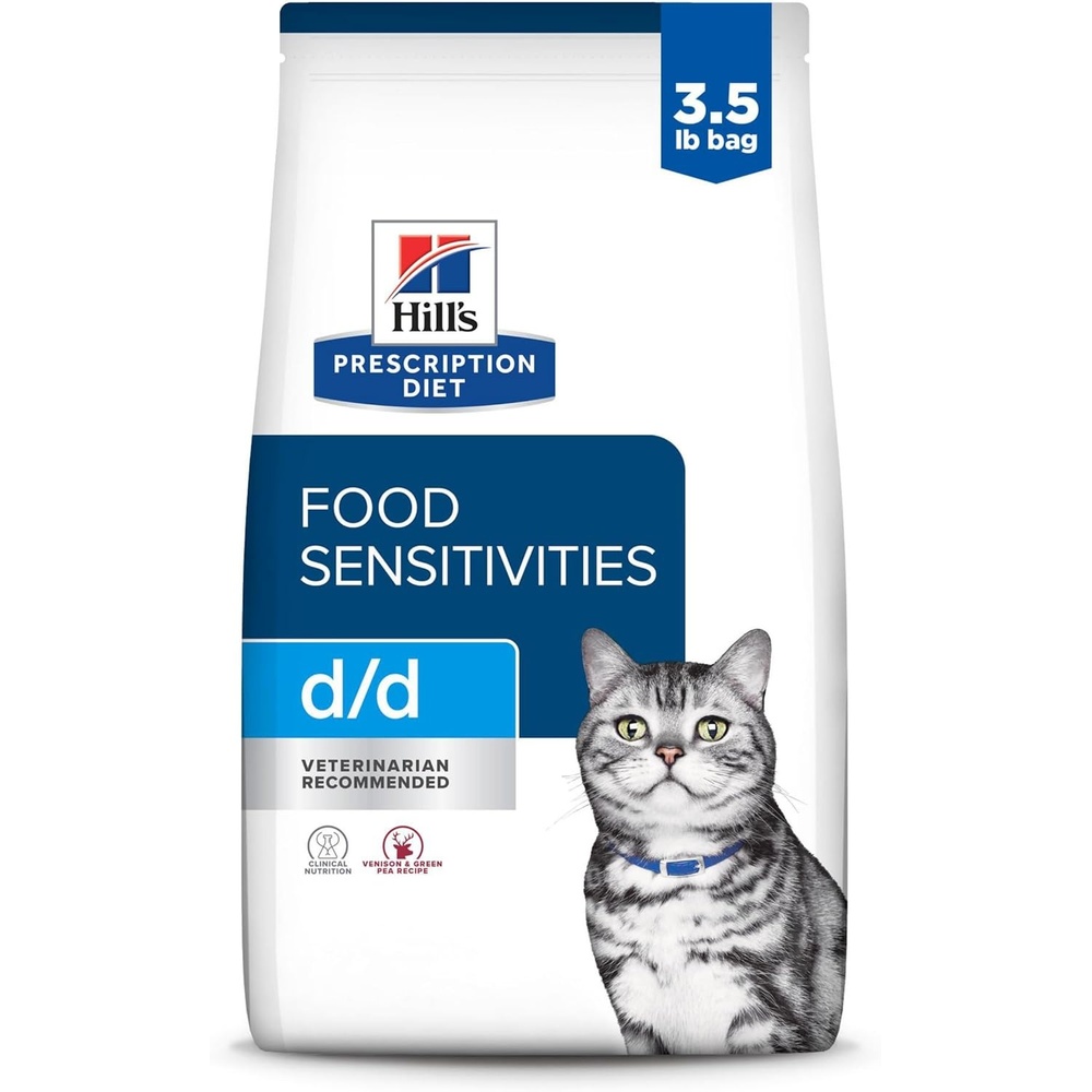 image:imageHills Prescription Diet dd Food Sensitivities Venison amp Green Pea Formula Dry Cat Food Veterinary Diet 85 lb BagVenison  Green Pea