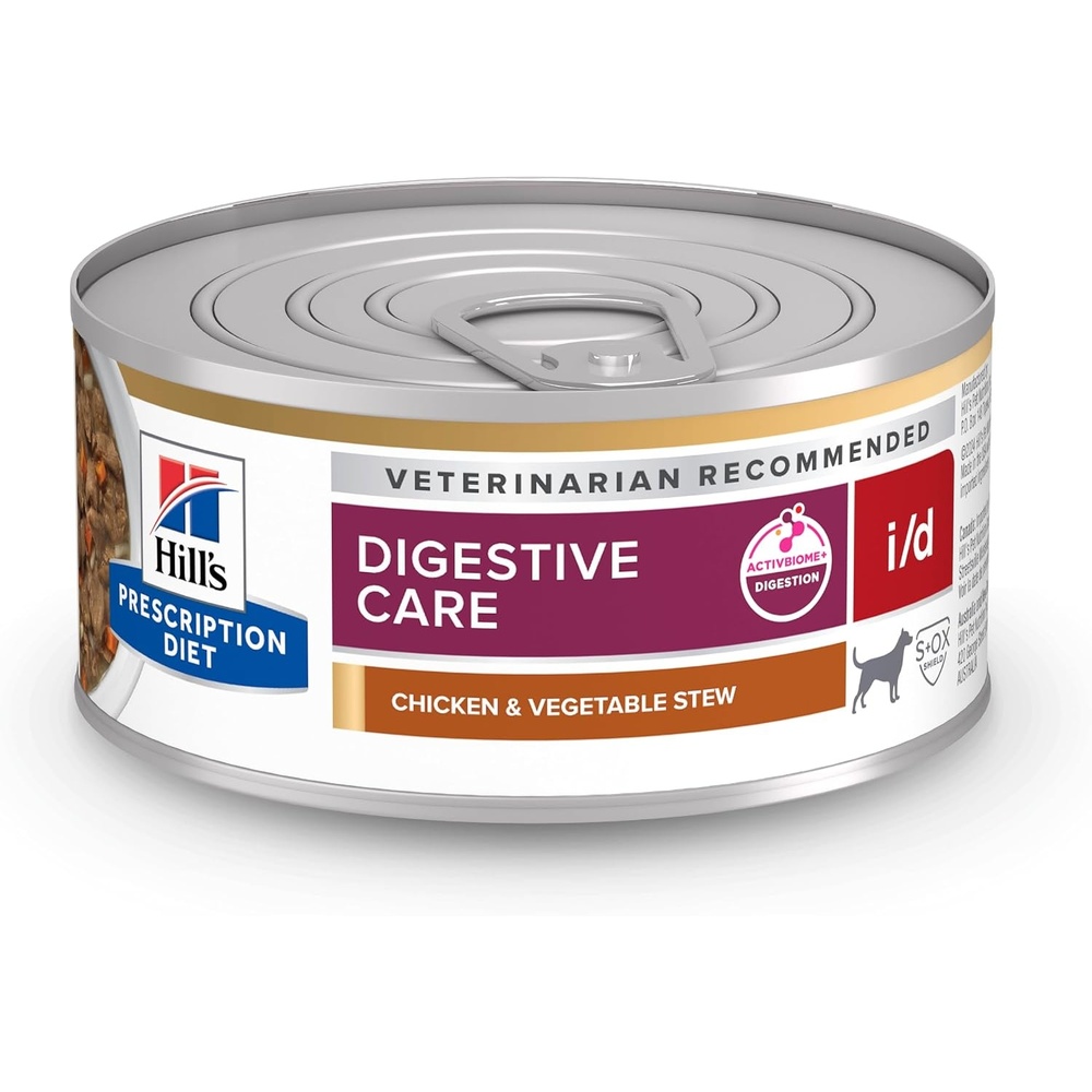 image:imageHills Prescription Diet id Digestive Care Wet Dog Food Chicken amp Vegetable Stew 125 oz Cans 12PackChicken Vegetable Stew