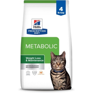 Hill’s Prescription Diet Metabolic Weight Management Dry Cat Food, Chicken, 17.6 lb. Bag(Chicken)
