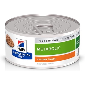 Hill’s Prescription Diet Metabolic Weight Management Wet Cat Food, Chicken, 5.5 oz. Cans, 24-Pack(Chicken)