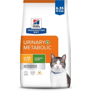 Hill’s Prescription Diet c/d Multicare + Metabolic Weight Dry Cat Food, Chicken, 12 lb. Bag(Chicken)