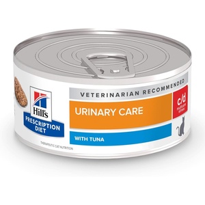 Hill’s Prescription Diet c/d Multicare Stress Urinary Care Wet Cat Food, Chicken, 5.5 oz. Cans, 24-Pack(Tuna)