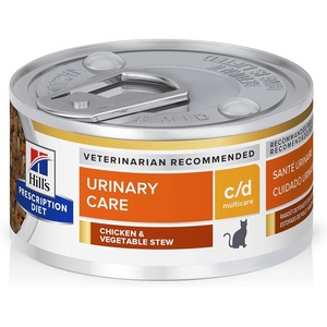 Hill’s Prescription Diet c/d Multicare Urinary Care Wet Cat Food, Chicken & Vegetable Stew, 2.9 oz. Cans, 24-Pack(Chicken & Vegetable Stew)