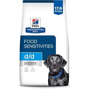 Hill’s Prescription Diet d/d Food Sensitivities Dry Dog Food, Potato & Venison, 8 lb. Bag(Potato & Salmon)
