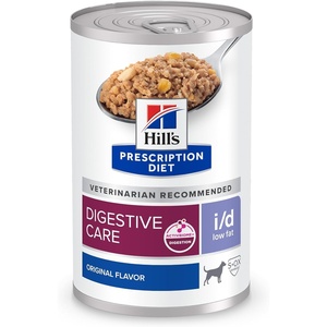 Hill’s Prescription Diet i/d Low Fat Digestive Care Wet Dog Food, Rice, Vegetable, & Chicken Stew, 5.5 oz. Cans, 24-Pack(Original Flavor)