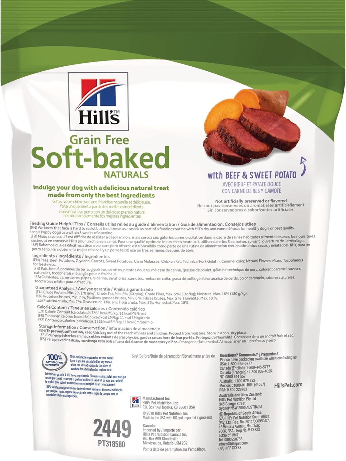 image:imageHills Grain Free SoftBaked Naturals Dog Treats Beef amp Sweet Potato 8 oz BagBeef Sweet Potato