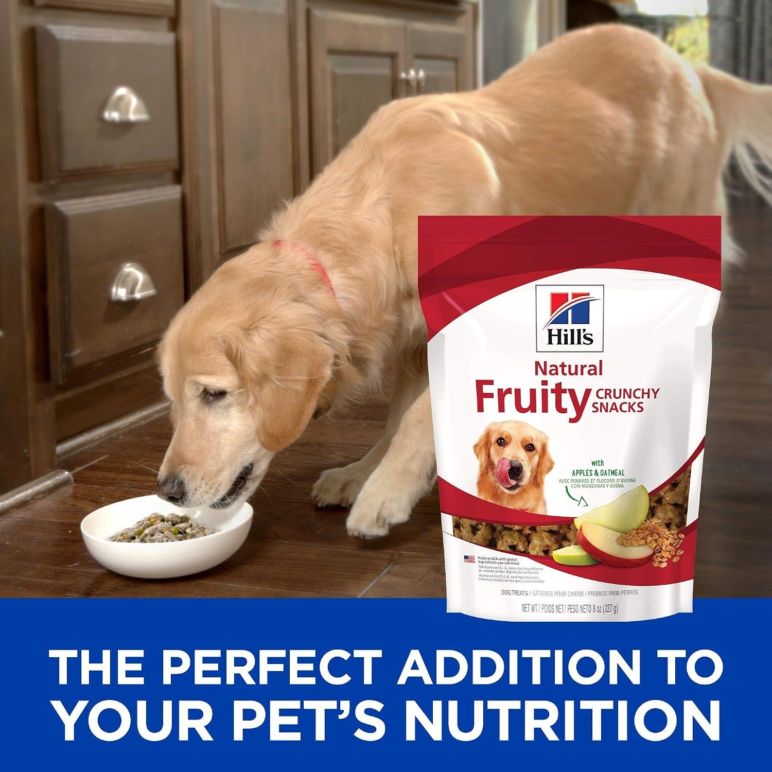 image:imageHills Natural Fruity Snacks Crunchy Dog Treats Cranberries amp Oatmeal 8 oz BagManzanas y Avena
