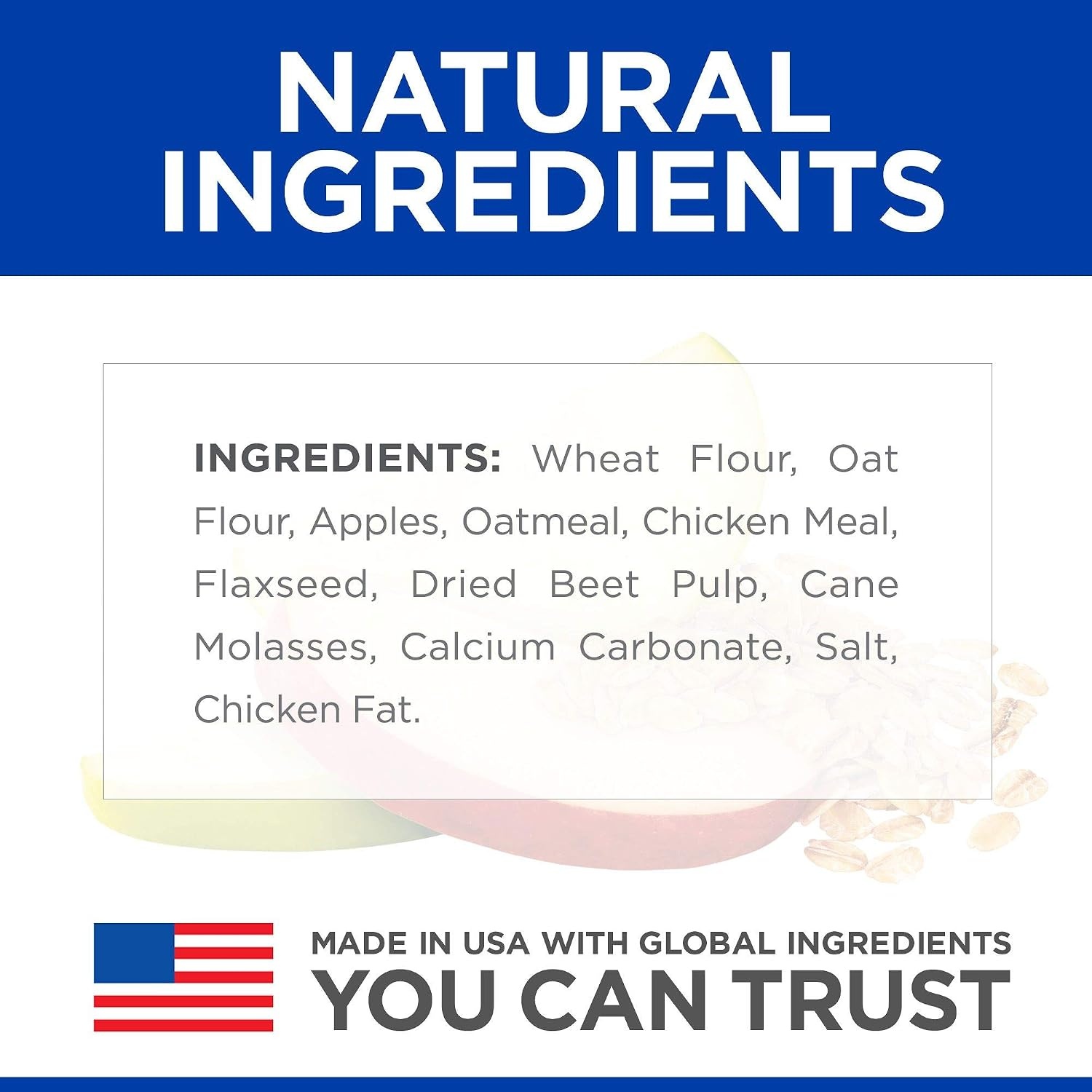 image:imageHills Natural Fruity Snacks Crunchy Dog Treats Cranberries amp Oatmeal 8 oz BagManzanas y Avena