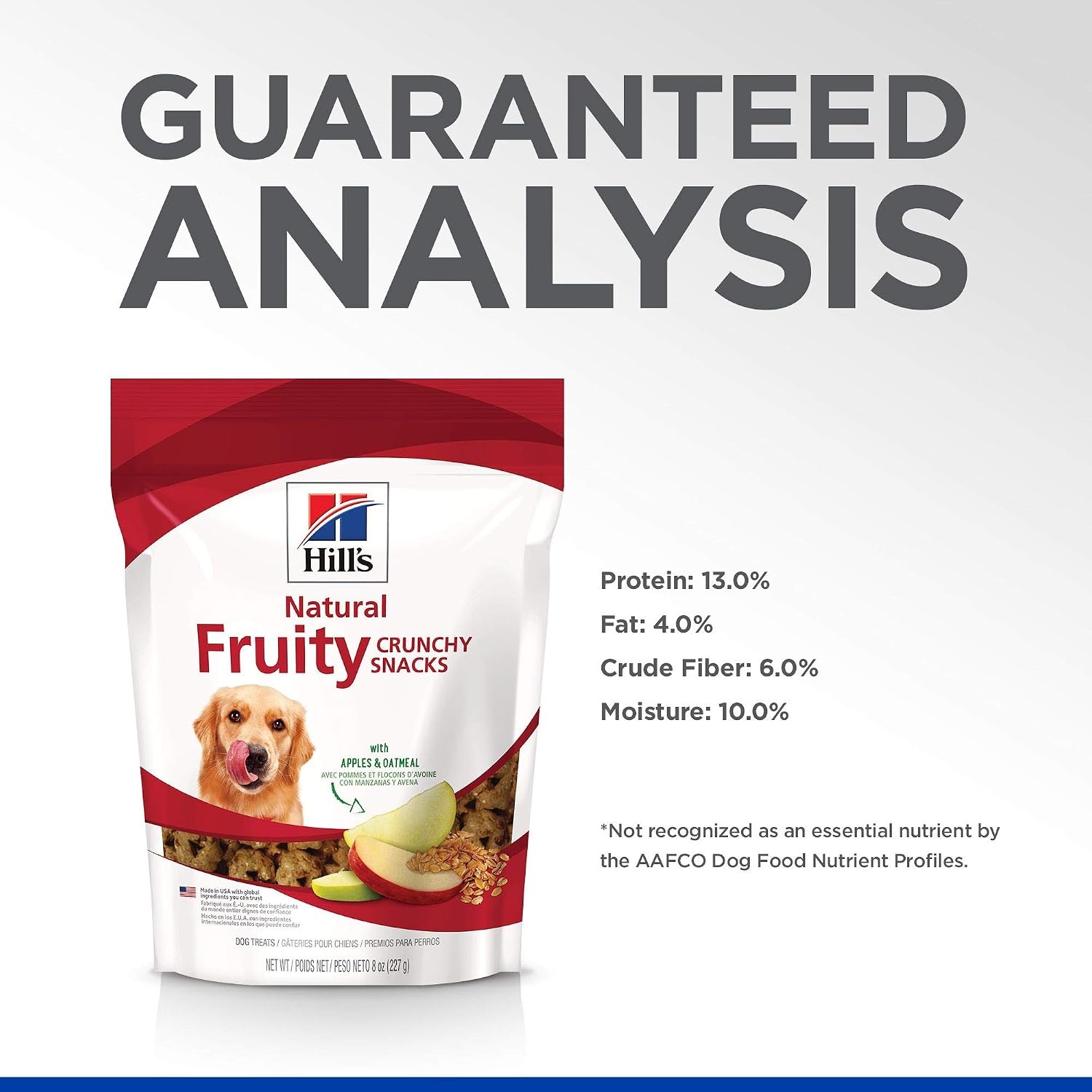 image:imageHills Natural Fruity Snacks Crunchy Dog Treats Cranberries amp Oatmeal 8 oz BagManzanas y Avena