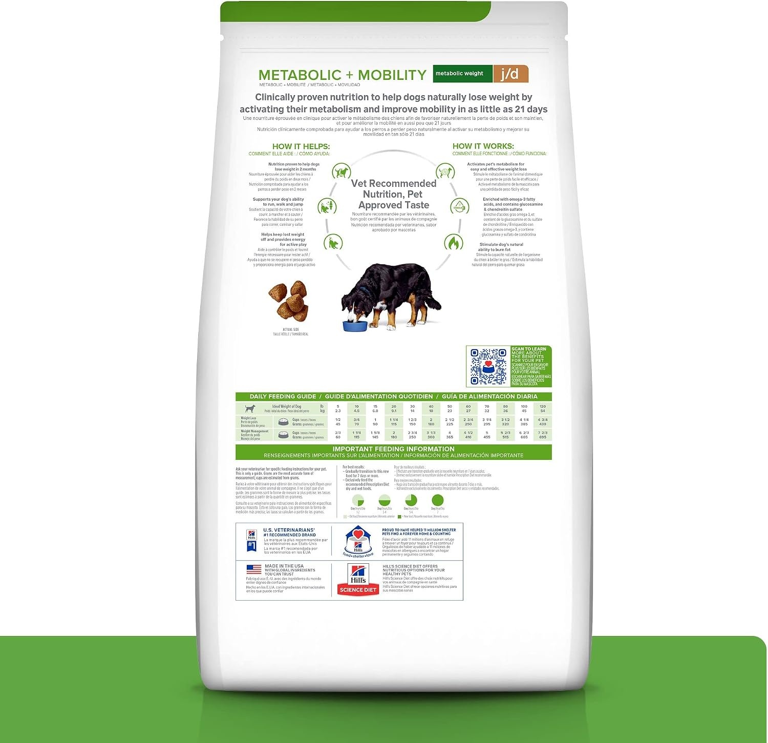 image:imageHills Prescription Diet Metabolic Mobility Weight Joint Care Dry Dog Food Chicken 24 lb BagChicken
