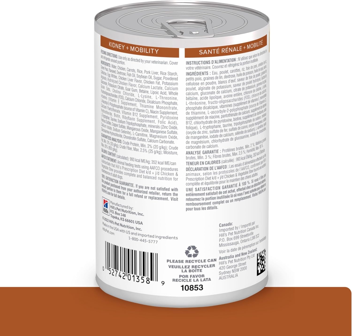 image:imageHills Prescription Diet kd Kidney Care jd Joint Care Chicken amp Vegetable Stew Flavor Wet Dog Food Veterinary Diet 125 oz Cans 12PackChicken Vegetable Stew