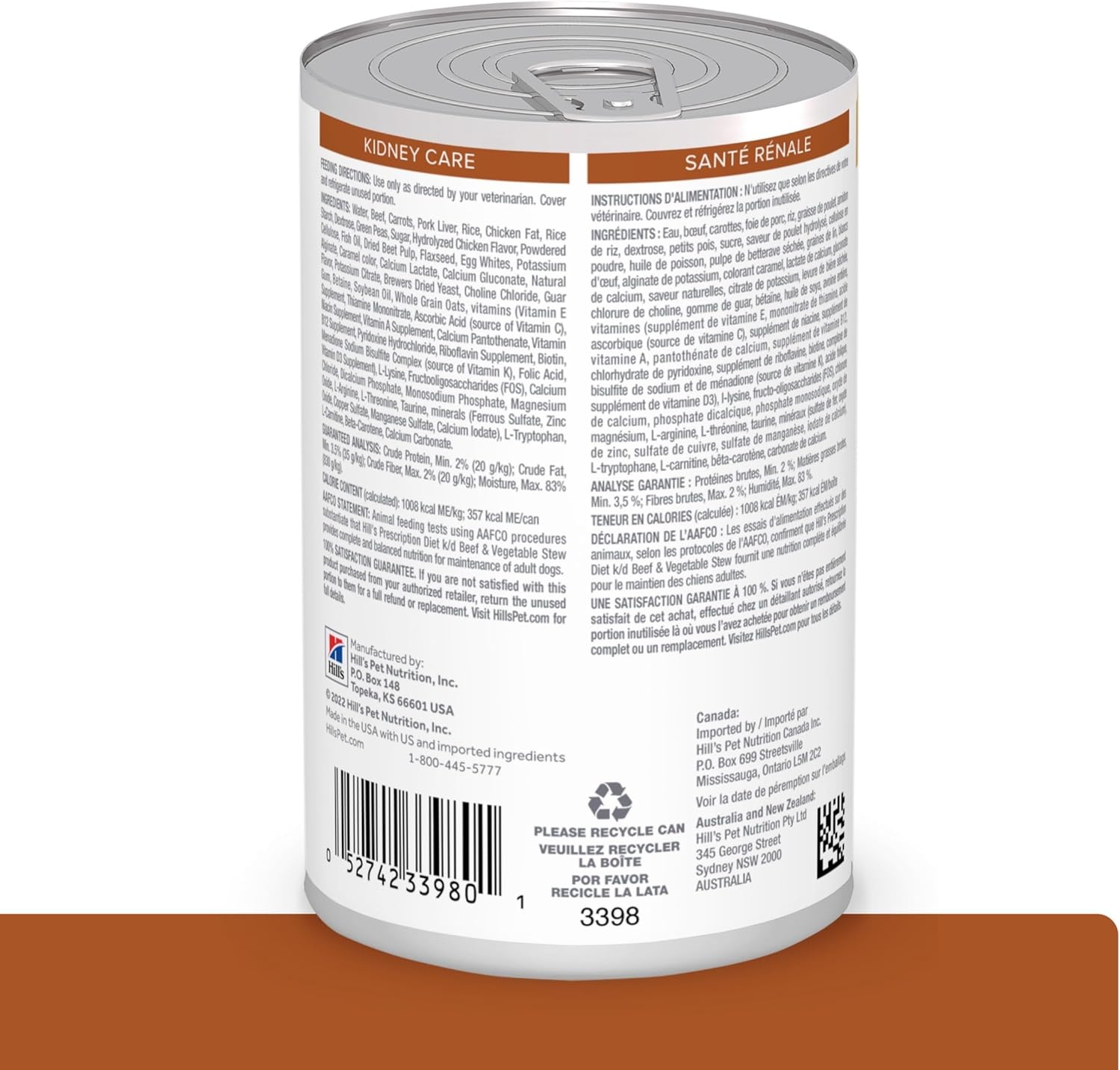 image:imageHills Prescription Diet kd Kidney Care Chicken amp Vegetable Stew Wet Dog Food Veterinary Diet 55 oz Cans 24PackBeef Vegetable Stew