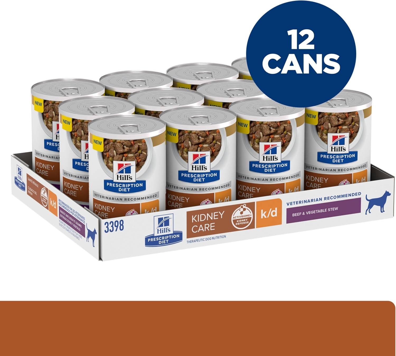 image:imageHills Prescription Diet kd Kidney Care Chicken amp Vegetable Stew Wet Dog Food Veterinary Diet 55 oz Cans 24PackBeef Vegetable Stew