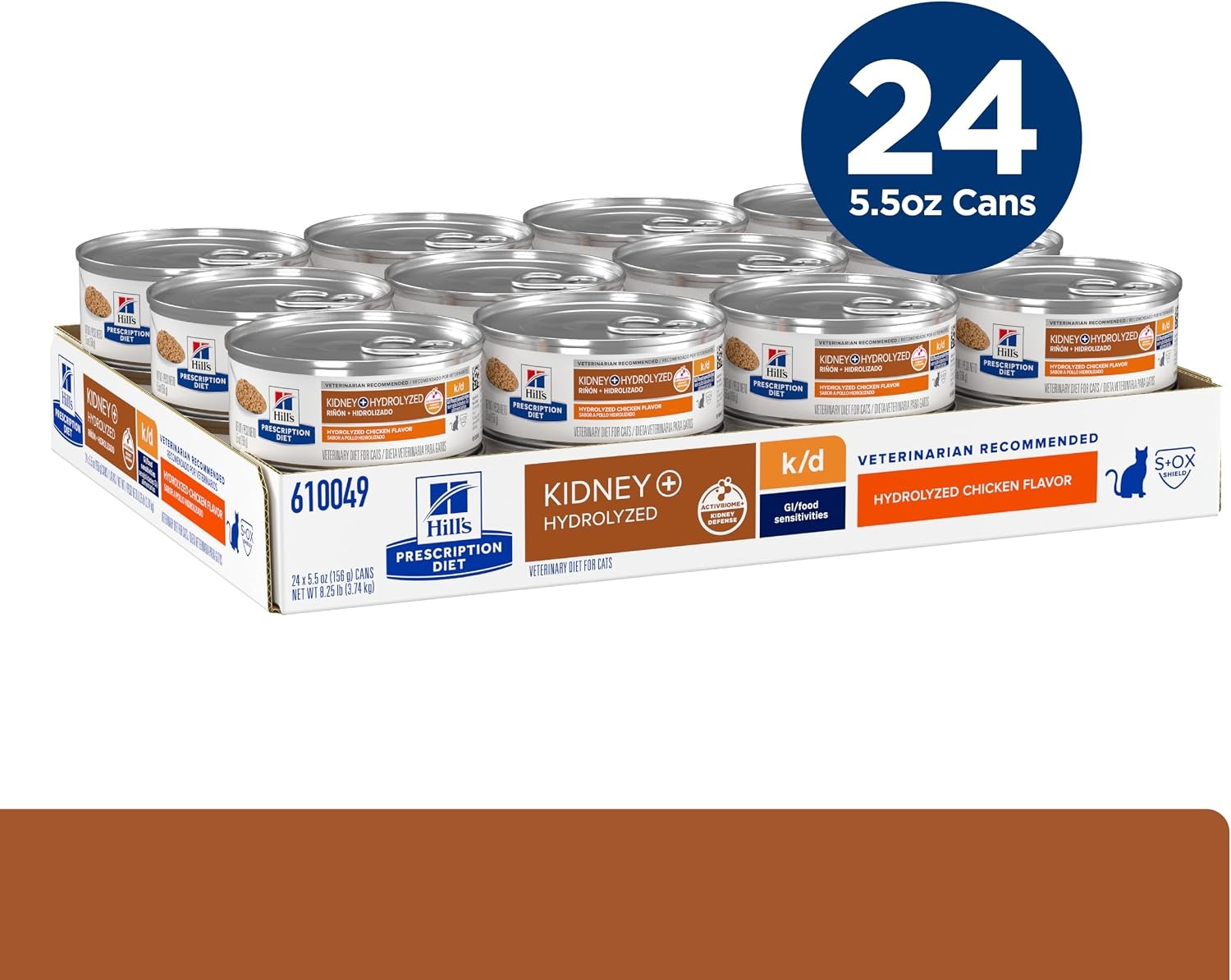 image:imageHills Prescription Diet kd Kidney Care Hydrolyzed Chicken Flavor Pate Wet Cat Food Veterinary Diet 55 oz Can Case of 24