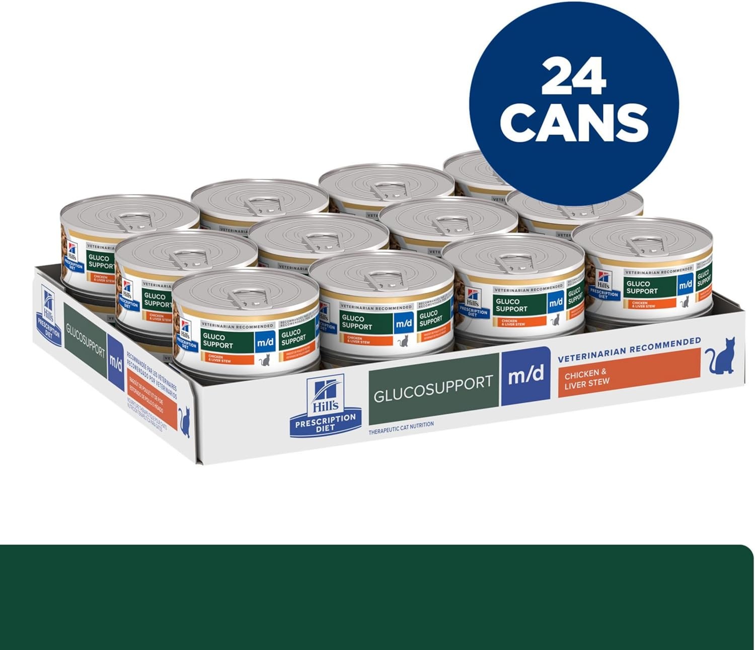 image:imageHills Prescription Diet md GlucoSupport Wet Cat Food Liver 55 oz Cans 24PackChicken Liver Stew