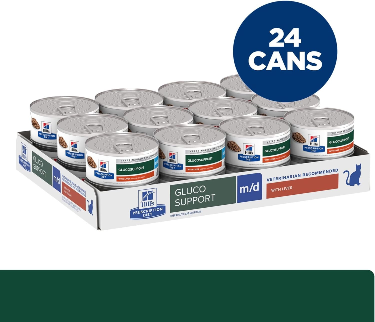 image:imageHills Prescription Diet md GlucoSupport Wet Cat Food Liver 55 oz Cans 24PackLiver